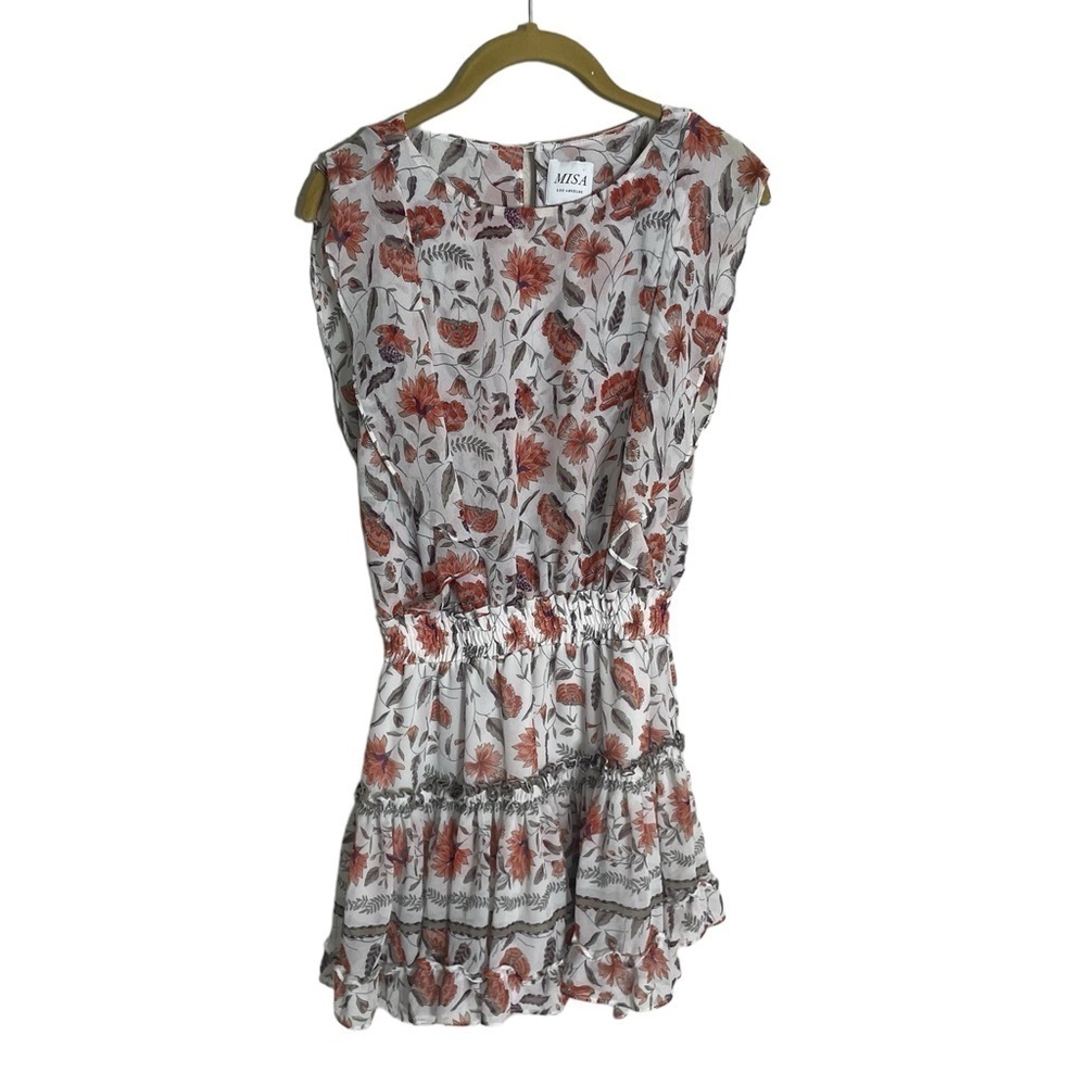 Misa Los Angeles Revolve Ginia Floral White Dress Mini XS